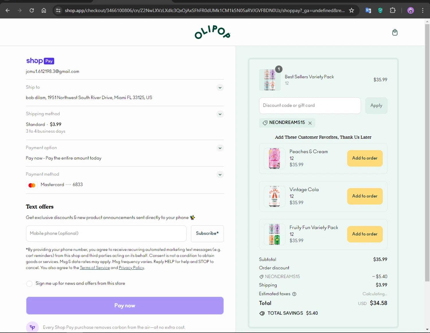 How to apply Olipop coupon code